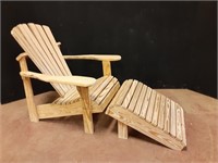 Adirondack Chair and Footstool