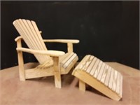 Adirondack Chair and Footstool