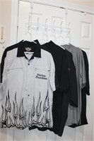 5- Harley Davidson Shirts 3- Embroidery,Gray One