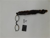 ANTIQUE CELULOID HANDLE FOLDING SPECTACLES