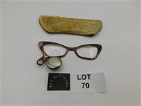 ANTIQUE CE3LULOID CATS EYE SPECTACLES
