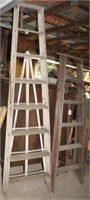 6' & 8' wooden step ladders