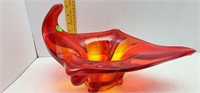 Murano-style Red Glass Bowl