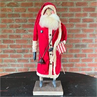 Plain Farm Folk Signed Patriotic Santa