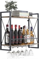 Rustic Industrial Wine Storage Rack