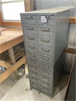 20 drawer metal cabinet no key