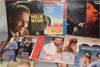 25 Vtg Country Vinyl Albums. Willie, Gatlin Bros.