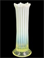 Uranium & White Glass Vase