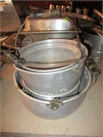 Lot (4) Aluminum Sauce Pans