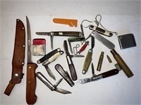 Assorted knives and miscellaneous