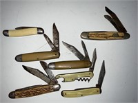 Assorted vintage pocket knives