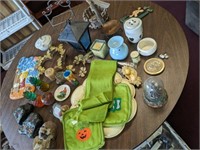 Misc Table Top Lot - Lamp, Dry Goods, Etc