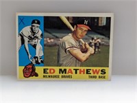1960 Topps #420 Eddie Mathews Braves HOF mk