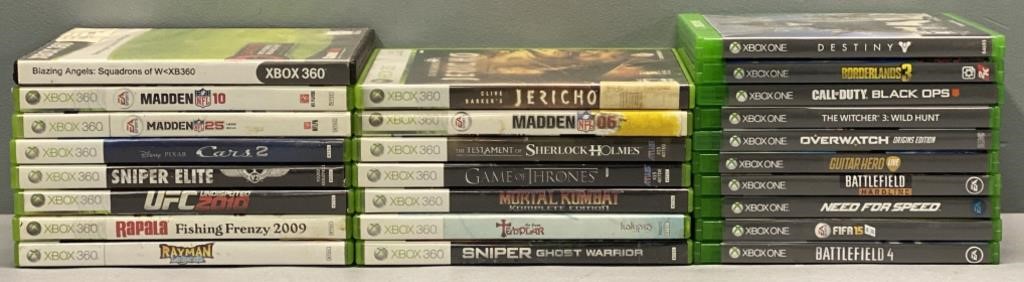 XBOX One & 360 Video Game Lot Collection