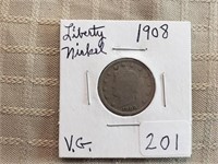 1908  Liberty Head Nickel VG