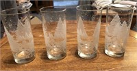 Collection of Glass Christmas Tumblers