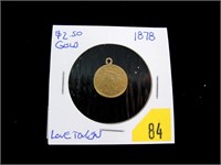 1878 $2.50 Gold Liberty love token