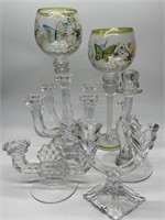 Glass & Crystal Candleholders and Candelabras