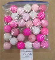 Bag Lot of Mixed Pink AAA Golf Balls