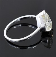 APPR $4100 Moissanite Ring 2.5 Ct 925 Silver