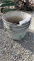 (5) Metal Cherry Buckets