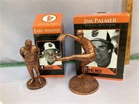 Jim Palmer Earl Weaver Orioles statues in box