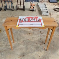 Solid Pine Sofa Table & For Sale Signs 37"L 11"W
