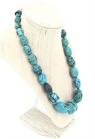 Turquoise Stone Necklace Sterling Silver CK