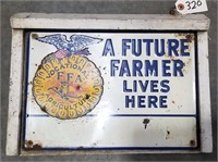 "A Future Farmer Lives Here" Metal Sign