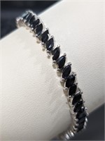 $1505 Silver Sapphire(14ct) Bracelet (~weight 19.0