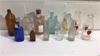 12 Vintage Bottles Apothecary Advertising K15A