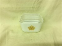 Pyrex HARVEST GOLD Refrigerator Dish w/ Lid