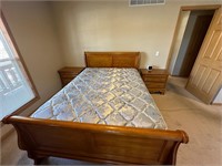 queen size bedroom set with mattress - 4 pc.