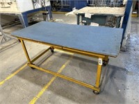 Timber Topped Mobile Assembly Bench 2m x 1m