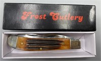 Frost Cutlery Custom 2 Blade Knife 3.5” Closed