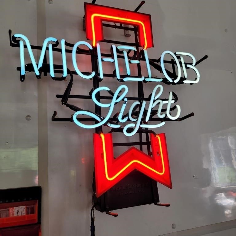 MICHELOB LIGHT NEON BEER SIGN 24" H