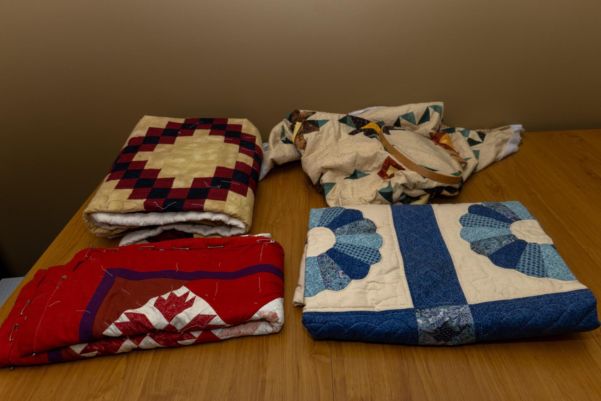 Collection of four Unfinished Quilts