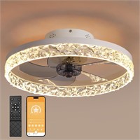 19.7" LED Ceiling Fan with Lights