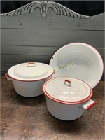 3 PIECES OF ENAMELWARE