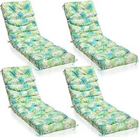 4 Pack Outdoor Chaise Lounge Cushion Pool