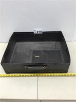 PARTIAL SUITCASE DISPLAY LEATHER HANDLE