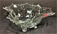 Pretty Glass Bowl with Shaped Rim