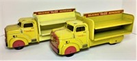 Pair of Metal Coca Cola Delivery Truck Toys