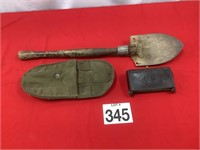 ANTIQUE PRE WWI MCKEEVER POUCH AND TRENCH SHOVEL