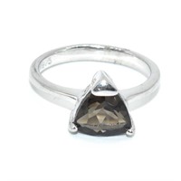 Silver Smokey Quartz (1.65ct) Ring