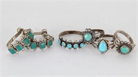 Sterling & Turquoise Rings & Earrings