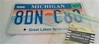 Michigan License Plate and Fastener Kit