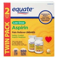 Equate Low Dose Safety Coated Aspirin Tablets for