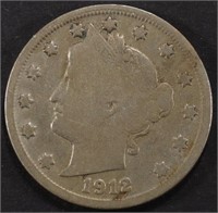 1912-S LIBERTY NICKEL FINE