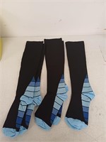 UNI SEX 3 PIECES PLUS SIZE COMPRESSION SOCKS